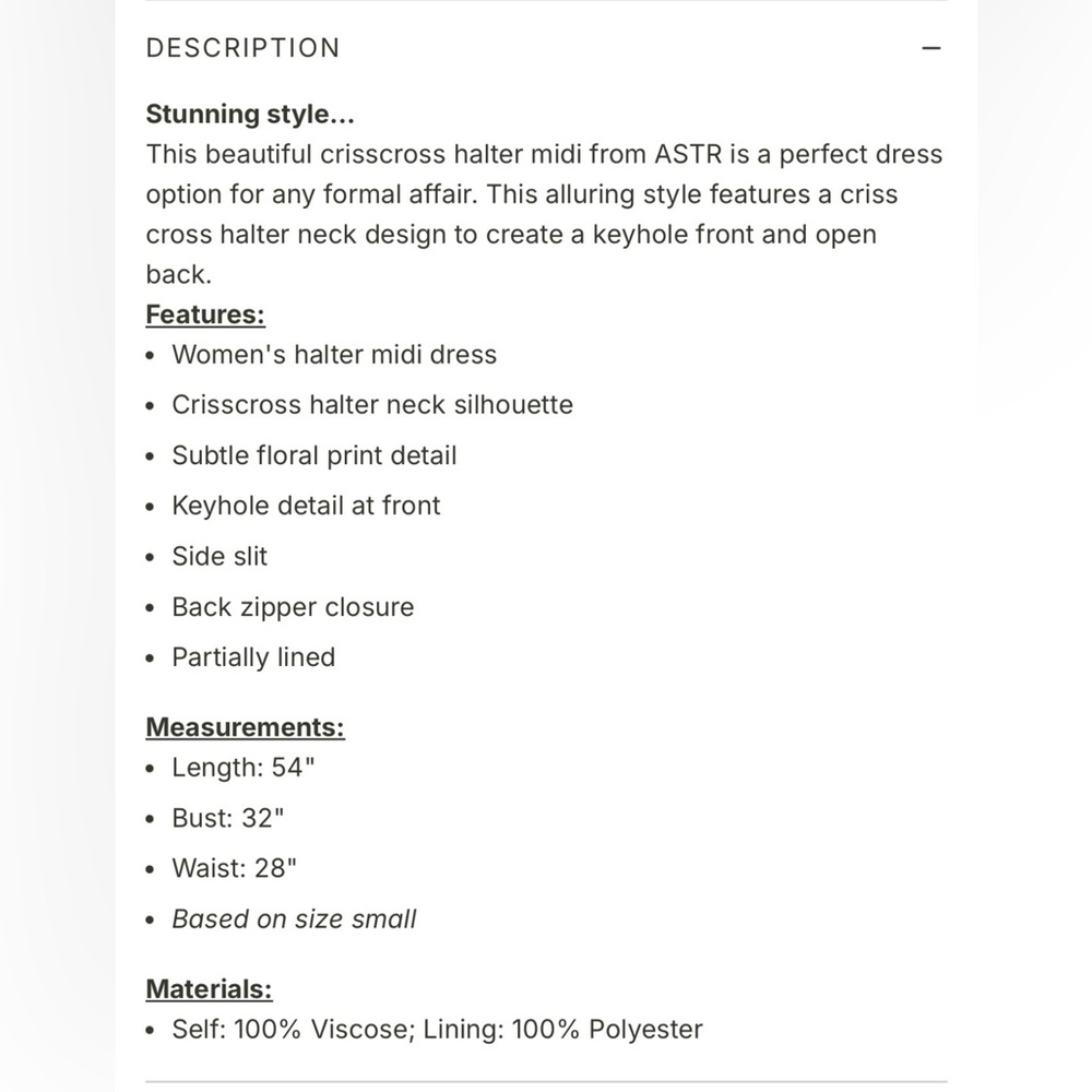 Astr Gold One Shoulder Dress NWOT - Picture 5 of 6